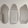 Modern mirror fitting mirror dressing mirror hanging mirror 3d model