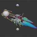 Modern Spaceship Spacecraft Spacecraft 3d model