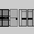Modern Metal Swing Door With Grid Design Welcome Sign And 162
