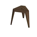 Modern Hexagonal Wooden Stool With Geometric Design Multiple Legs And Wood Grain Surface