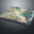 Scenic Mountain Landscape With Green Vegetation Blue Lake And Natural Terrain