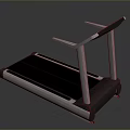 Modern Home Treadmill With Silver Frame Black Running Belt And Handrails