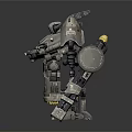 Advanced Futuristic Mech Robot With Metal Armor Mechanical Limbs And Design Details