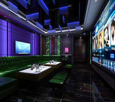 modern ktv private room 3d model modern ktv private room 3d model