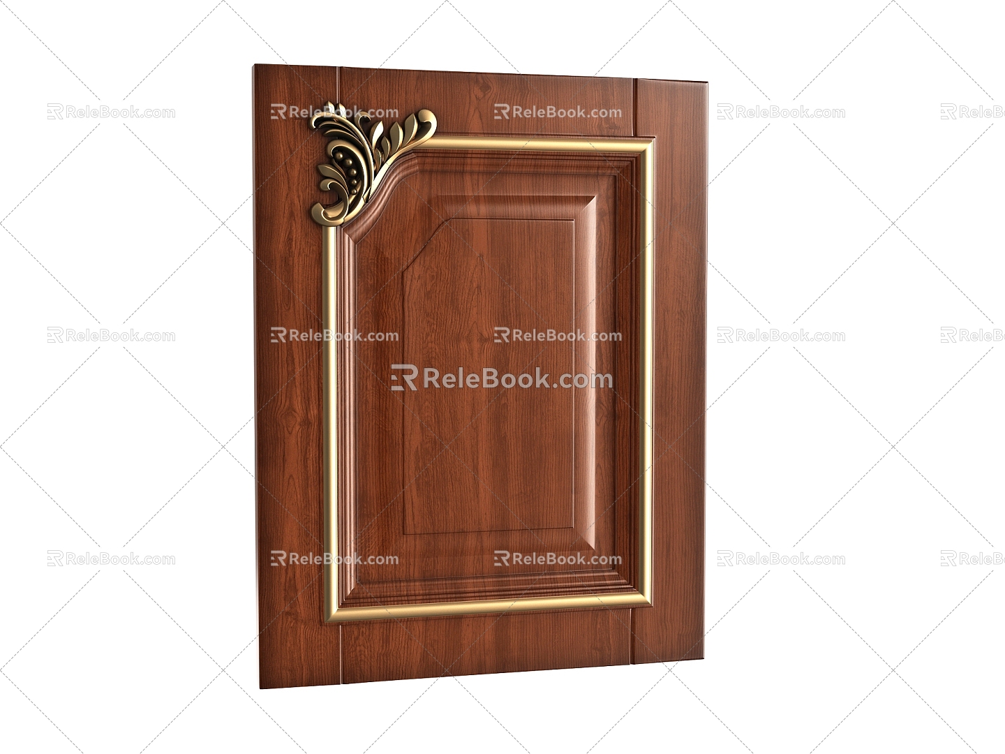 European style door panel 3d model