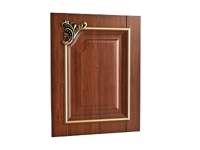 European style door panel 3d model