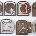 Unique Decorative Wall Clocks With Various Wooden Designs And Artistic Patterns 3d model