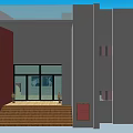 Maoxu Art Museum Red Building Exterior With Windows And Staircase Entrance