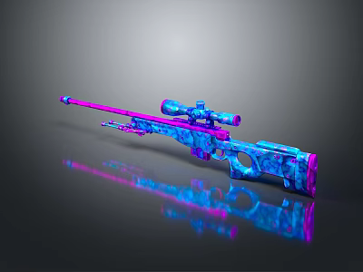 Sniper rifle sight sniper rifle sci-fi sniper rifle semi-automatic rifle combat rifle 3d model