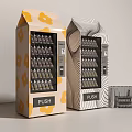 Commercial Vending Machines With Decorative Patterns And Push Button For Bottled Products 3d model
