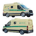 Yellow and Green SPAS Ambulance Van With Emergency Medical Rescue Equipment