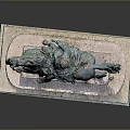 Man on Horseback Bronze Statue with Detailed Stone Pedestal and Classic Design