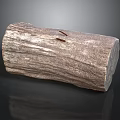 Natural Rustic Wooden Stump With Textured Surface And Small Middle Holes