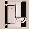 Black And White Table Saw With Red Knob Cutting Table And Motor