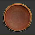 Handcrafted Ceramic Bowl With Orange Red Gradient And Textured Surface For Daily Household Use