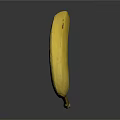 Single Fresh Ripe Yellow Banana On Smooth Dark Background With Reflection