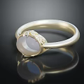 Elegant Gold Fashion Ring With Oval Gemstone And Delicate Carved Patterns For Women Accessories