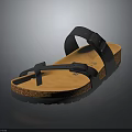 Casual Comfortable Sandals with Crisscross Straps Buckle Closure and Orange Cork Sole