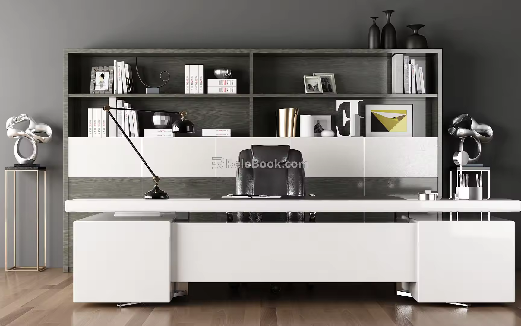 Modern Desk Workbench 3d model