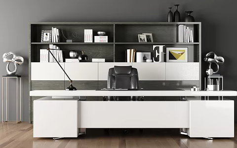 Modern Desk Workbench 3d model