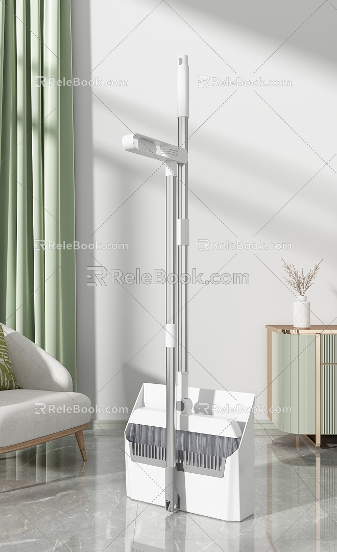 Modern broom 3d model