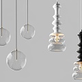 Modern Chandelier Glass Chandelier Restaurant Chandelier Bedroom Atmosphere Lamp Decorative Chandelier Multi-head Chandelier Art Chandelier 3d model