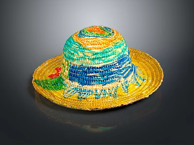 Hat Sunshade Hat Straw Hat Wear Life Supplies 3d model