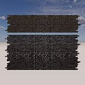 Natural Stone Background Wall With Irregular Light And Dark Gray Tiles Texture Design 3d model