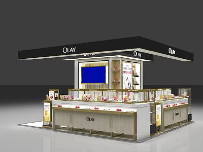 Olay Cosmetics Counter, Modern Cosmetics Store 3d model