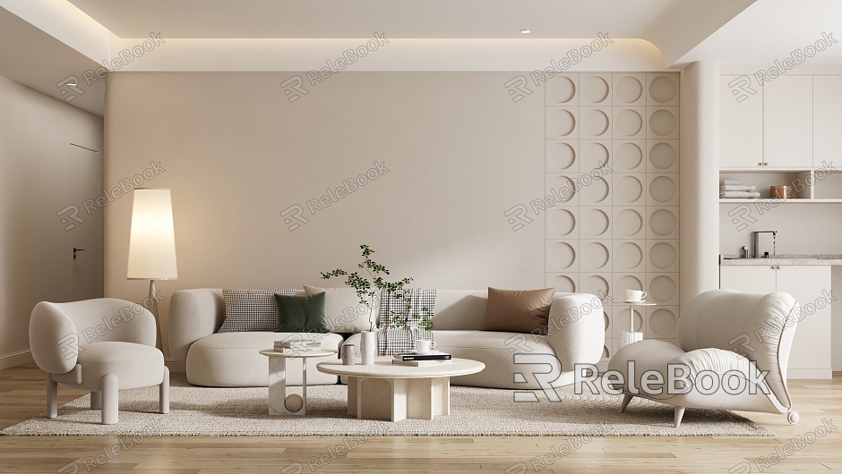 Cream wind living room Cream wind living room living room model