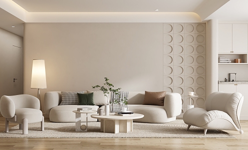 Cream wind living room Cream wind living room living room 3d model