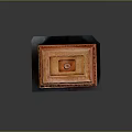 Vintage Copper Square Jewelry Box With Spherical Knob And Intricate Base Patterns