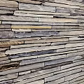 Building Exterior Wall With Woodgrain Slate Horizontal Arrangement And Natural Texture