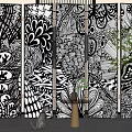 Modern Screen Partition 3d model