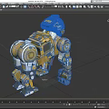 Machine dog machine orangutan machine monkey attack robot science fiction robot future high-tech low face number low model simple model film and television level super realistic 3d model