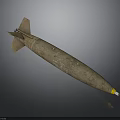 Old Military Bomb With Rusty Surface And Tail Fins Weapon Design