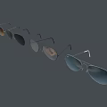 Stylish Aviator Sunglasses With Brown Black Gray Blue Frames And Lenses