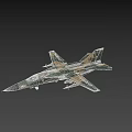Camouflage Fighter Jet With Tail Number 48 LN Missiles And Landing Gear In Blue Sky