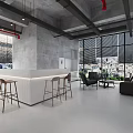 Modern Bright Public Office Area With Large Conference Table Ergonomic Chairs And Cozy Lounge Space