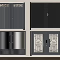 modern gate courtyard gate 3d model