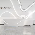 Front lobby background wall 3d model