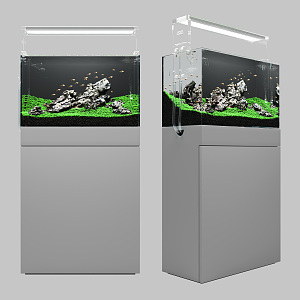 Modern fish tank 3d model