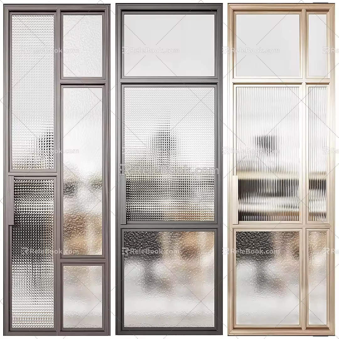 Modern glass partition 3d model