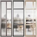 Modern glass partition 3d model
