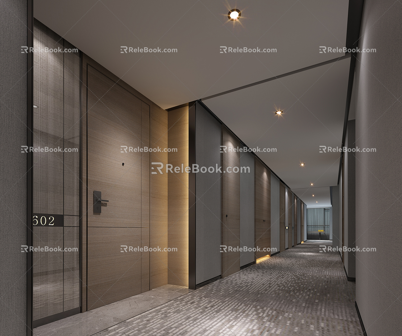 Modern Hotel Corridor Hotel Corridor 3d model