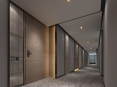 Modern Hotel Corridor Hotel Corridor 3d model