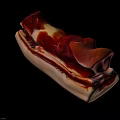 Delicious Cured Ham With Red And White Layers And Fatty Texture