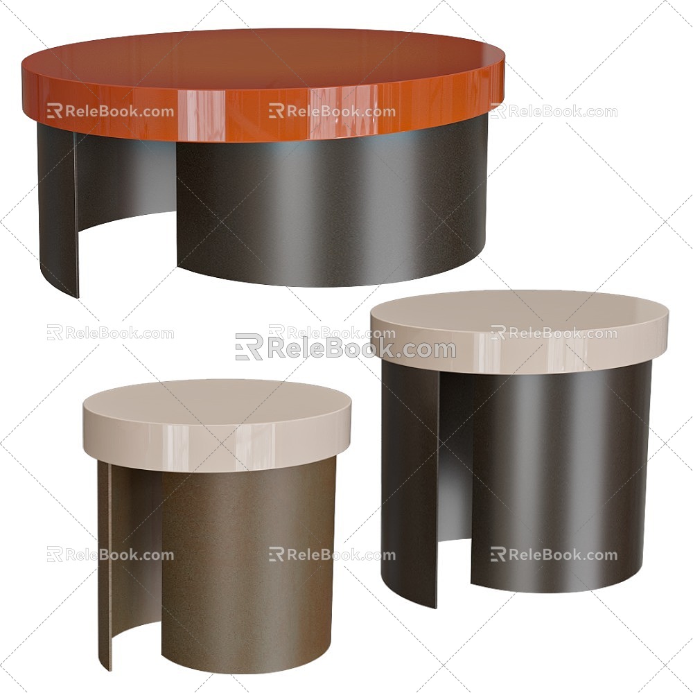 NUAGE Side Table Coffee Table Combo 3d model