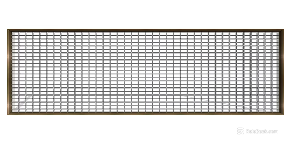 Modern Wooden Grid Partition With Lattice Design For Interior Space Separation And Decoration 3d model 