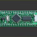 Green Printed Circuit Board For Computer With Electronic Chips And Components 3d model